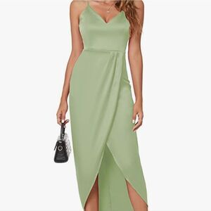 NWT CMZ2005 Women's Sexy V Neck Backless Maxi Dress  Spaghetti Straps SizeM 8-10